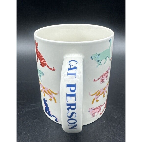 Parker Lane CAT PERSON Coffee Tea Mug Colorful CATS Stoneware Cup 16oz - Picture 2 of 6